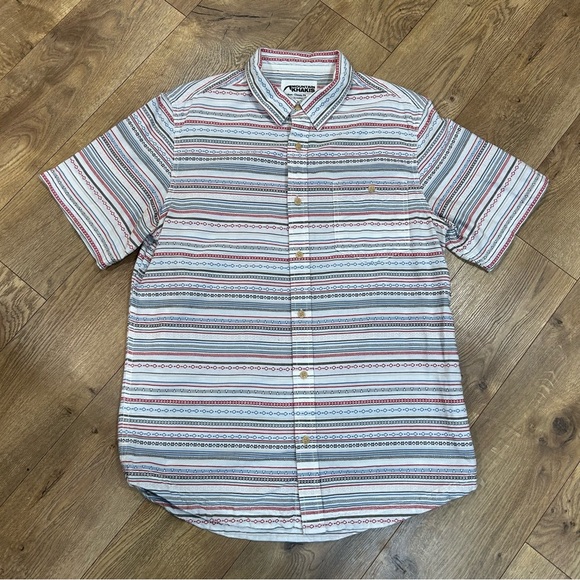 Mountain Khakis white, olive, blue and red short sleeve button down - Size M - Picture 1 of 6